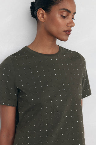 Camiseta Manga Corta con Tachuelas
