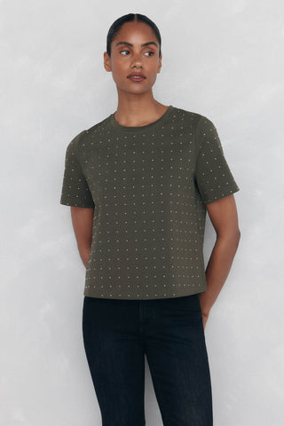 Camiseta Manga Corta con Tachuelas