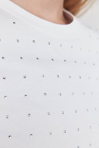 Camiseta Manga Corta con Tachuelas