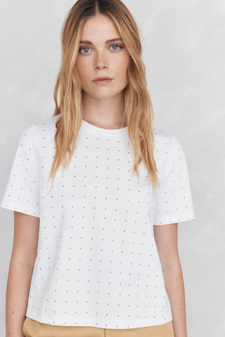 Camiseta Manga Corta con Tachuelas