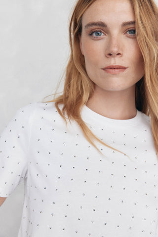 Camiseta Manga Corta con Tachuelas