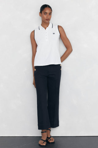 Camiseta Polo sin Mangas con Logo