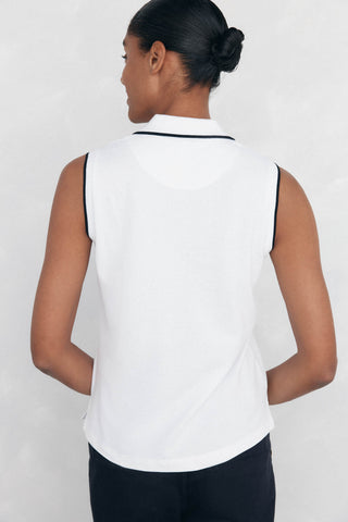 Camiseta Polo sin Mangas con Logo