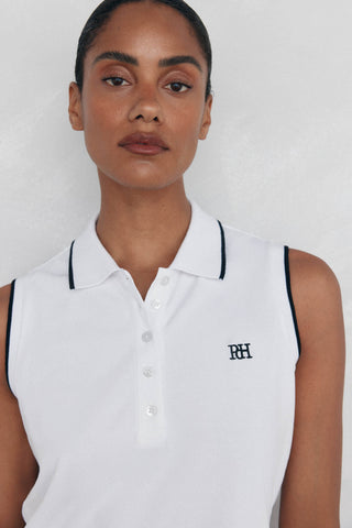 Camiseta Polo sin Mangas con Logo