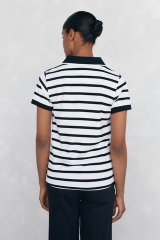 Camiseta Polo con Estampado Rayas