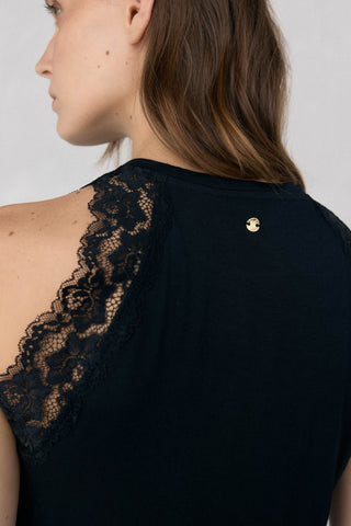 Camiseta de Tirantes con Encaje