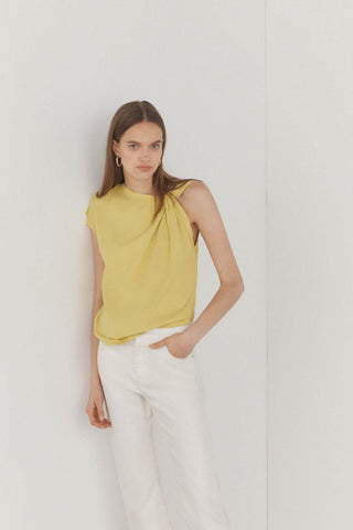 Camiseta sin Mangas con Detalle de Nudo