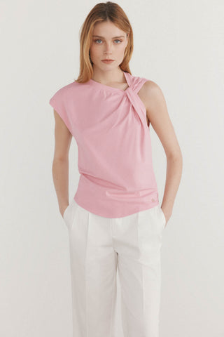 Camiseta sin Mangas con Detalle de Nudo