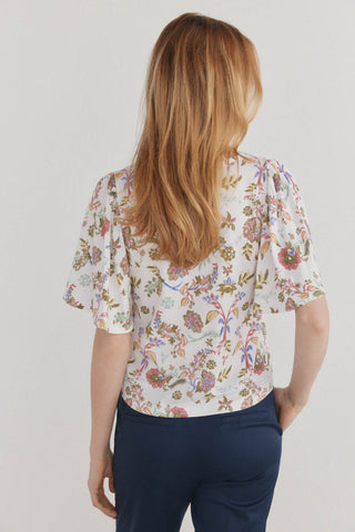 Camiseta Manga Corta con Estampado Floral