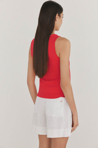 Camiseta de Tirantes con Detalle Borlas