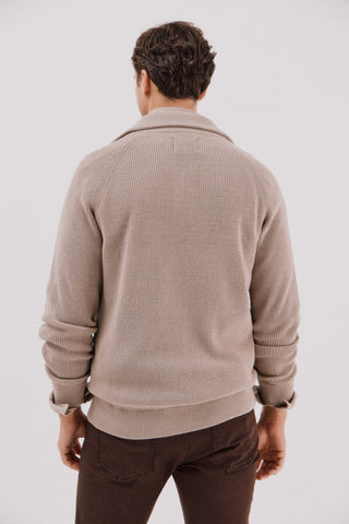 Cárdigan con Cremallera de Algodón