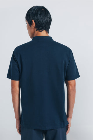 Polo Manga Corta Cuello Mao de Algodón