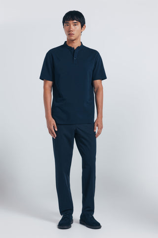 Polo Manga Corta Cuello Mao de Algodón