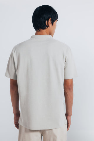 Polo Manga Corta Cuello Mao de Algodón