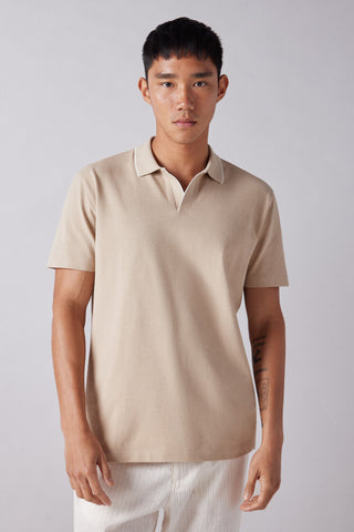 Polo Regular Fit con Cuello en Contraste