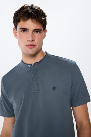 Polo Slim Fit Cuello Mao