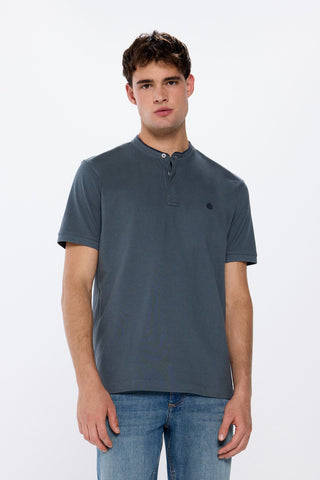 Polo Slim Fit Cuello Mao