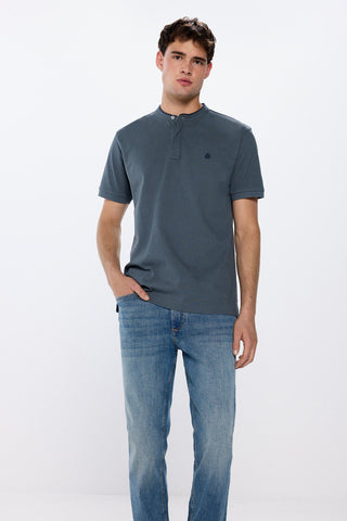 Polo Slim Fit Cuello Mao