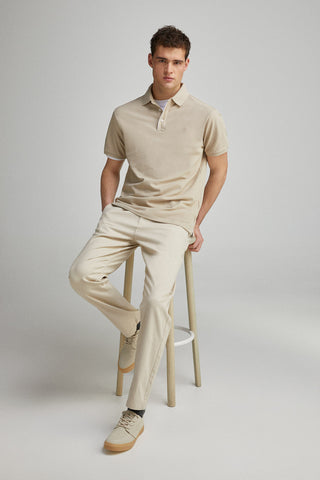 Polo Slim Fit con Logo Bordado