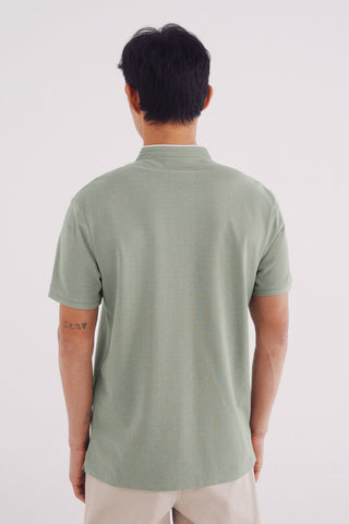 Polo Manga Corta Cuello Mao
