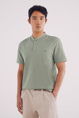 Polo Manga Corta Cuello Mao