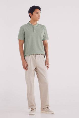 Polo Manga Corta Cuello Mao