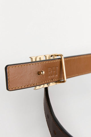 Cinturón de Piel Reversible Hebilla con Logo, Mujer