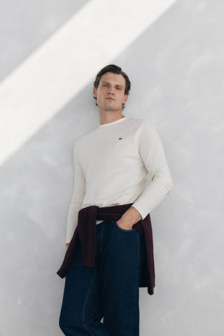 Camiseta Manga Larga con Logo Bordado