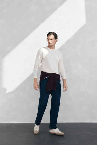 Camiseta Manga Larga con Logo Bordado