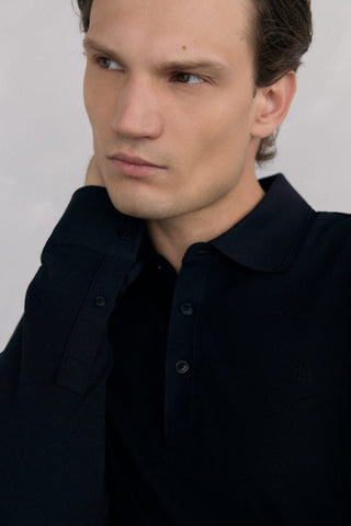 Polo Manga Larga con Logo Bordado