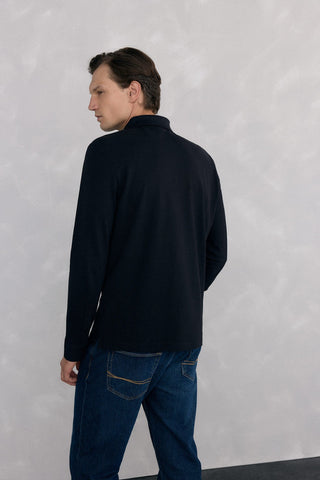 Polo Manga Larga con Logo Bordado