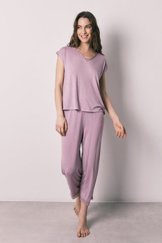 St Pink Rib Pj.