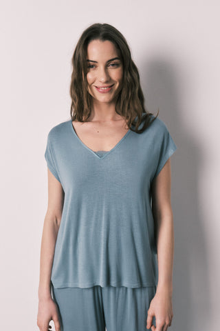 St Blue Rib Pj.