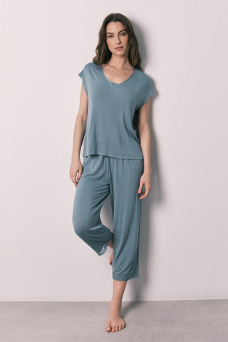 St Blue Rib Pj.
