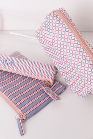 Paquete de 3 Neceseres con Estampado Geométrico