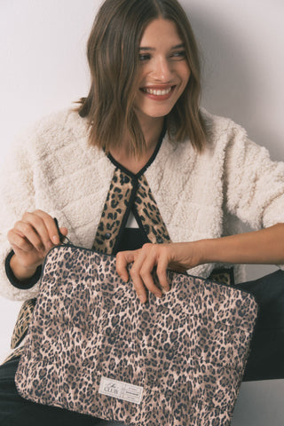 Funda de Nylon con Estampado Animal Print