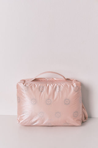 Neceser Grande Acolchado con Estampado Soles