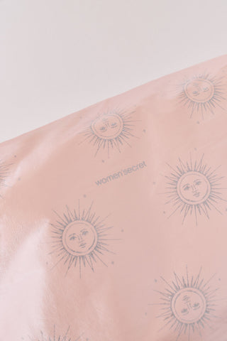 Neceser Grande Acolchado con Estampado Soles