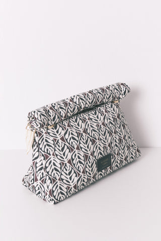 Neceser Grande Acolchado Estampado Hojas