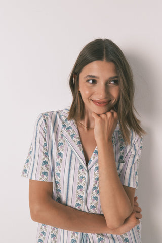 Set de Pijama 2 Piezas con Estampado de Algodón