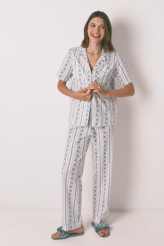 Set de Pijama 2 Piezas con Estampado de Algodón