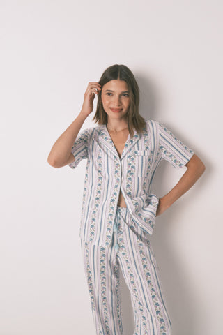Set de Pijama 2 Piezas con Estampado de Algodón