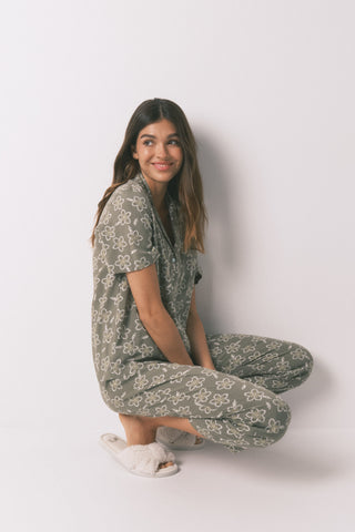 Set de 2, Pijama Capri Flores