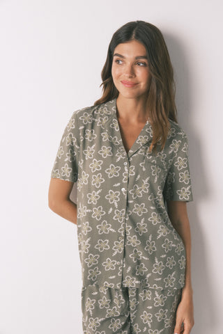 Set de 2, Pijama Capri Flores