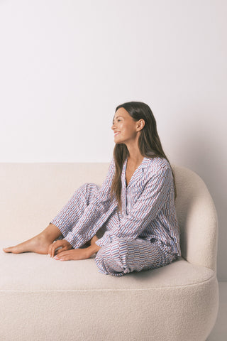 Set de Pijama 2 Piezas con Estampado Geométrico