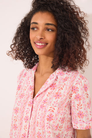 Set de Pijama 2 Piezas con Estampado Floral.