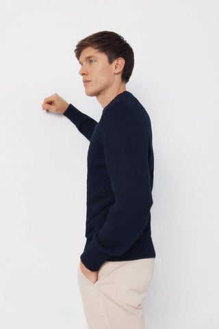 Sudadera Cuello Redondo con Textura