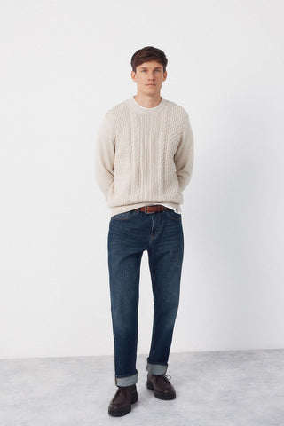 Sudadera Cuello Redondo con Textura