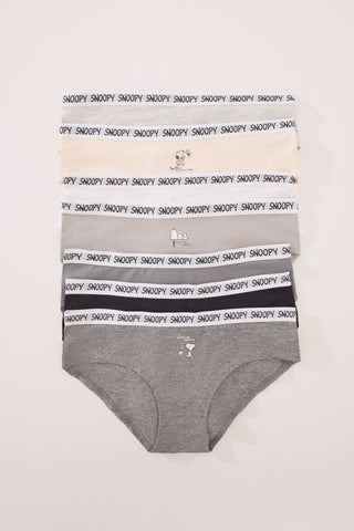 Paquete de 7 Bragas Colección Snoopy.