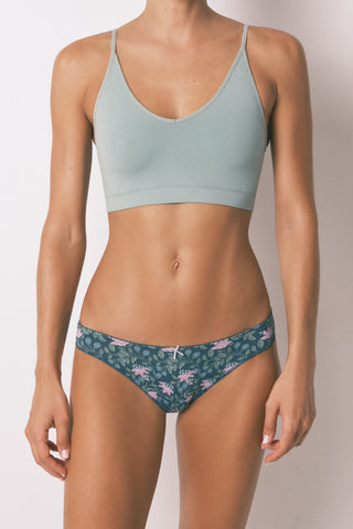 Paquete de 7 Bragas con Logo Estampado Floral